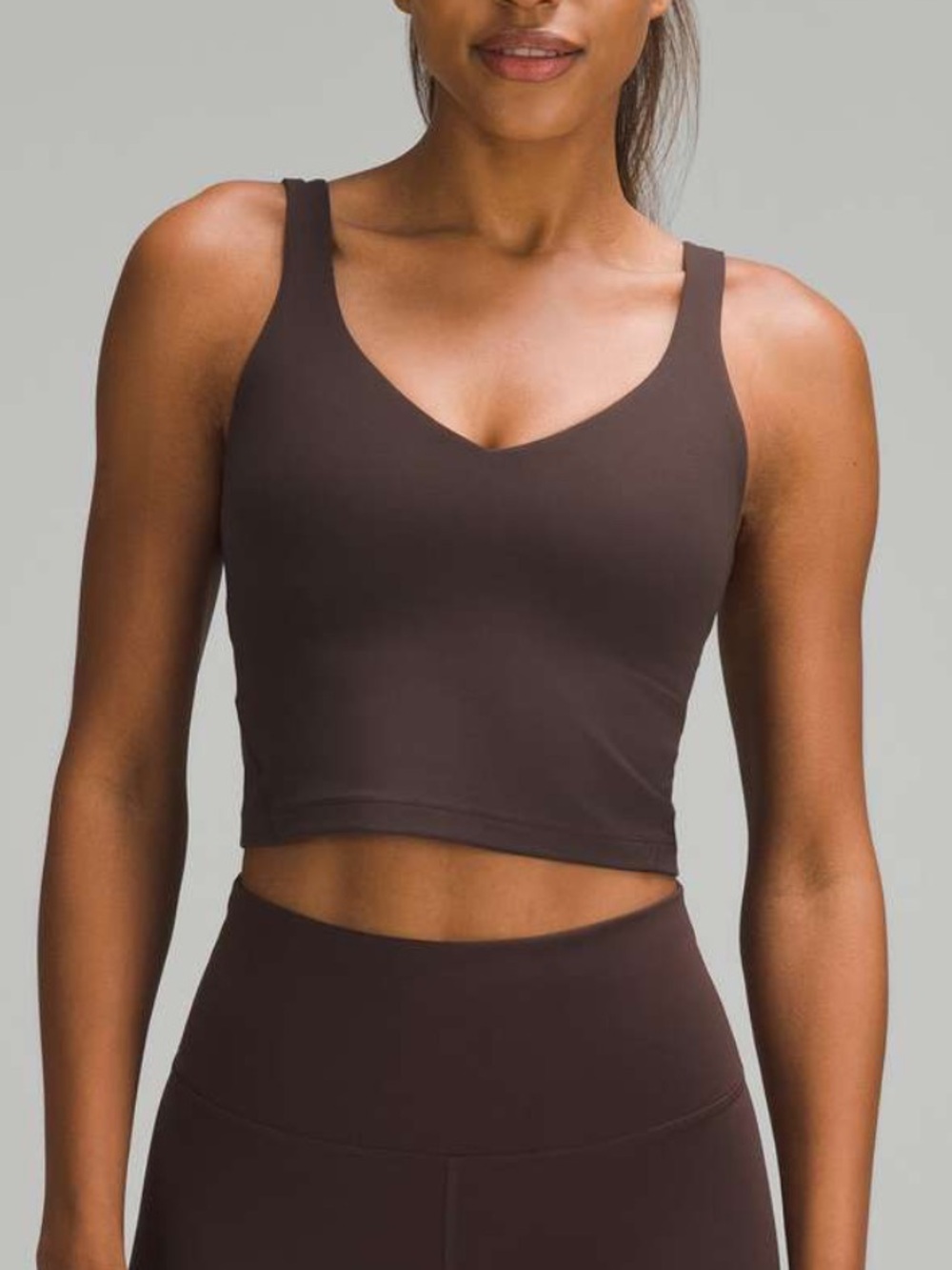 lululemon athletica Espresso Cropped V-Neck Align Tank